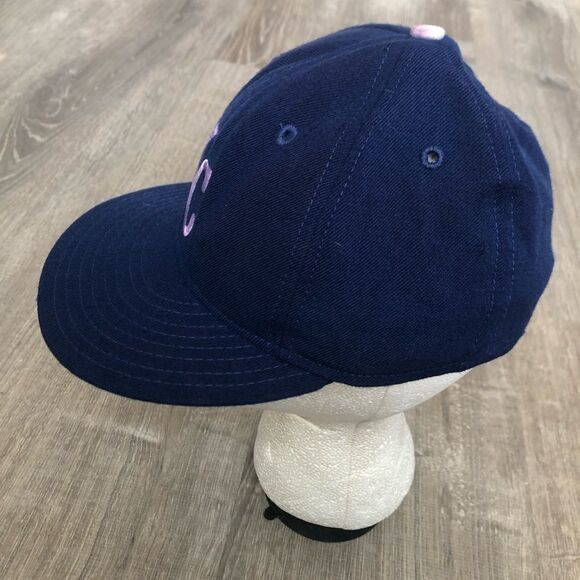 Vintage 90s Kansas City KC Royals New Era 6-7/8 100% Wool Baseball Hat Cap READ - Picture 6 of 13